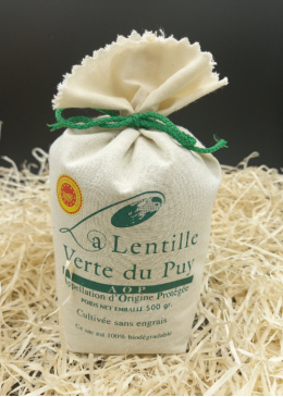 LENTILLES VERTES DU PUY A.O.P Sac toile 500g